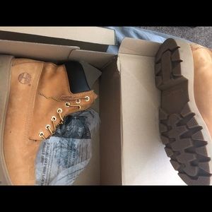 Tan Timberlands waterproof $75
